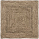 VidaXL tapis carré naturel et noir 160 x 160 cm jute
