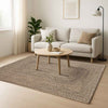 VidaXL tapis carré naturel et noir 160 x 160 cm jute