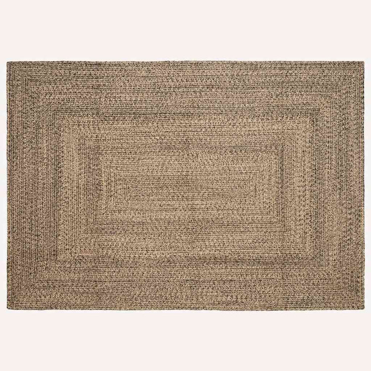 Vidaxx tapis rectangulaire naturel et noir 160 x 230 cm jute