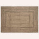 Vidaxx tapis rectangulaire naturel et noir 160 x 230 cm jute
