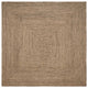 Vidaxx tapis carré naturel et noir 240 x 240 cm jute