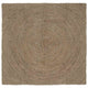 Vidaxx tapis carré gris 160 x 160 cm jute