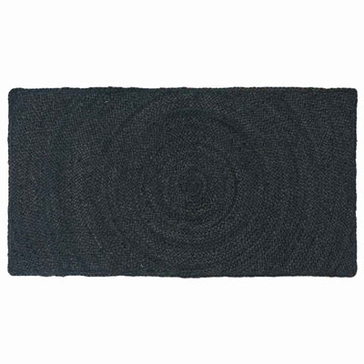 Vidaxl tapis rectangulaire gris foncé 60 x 110 cm jute