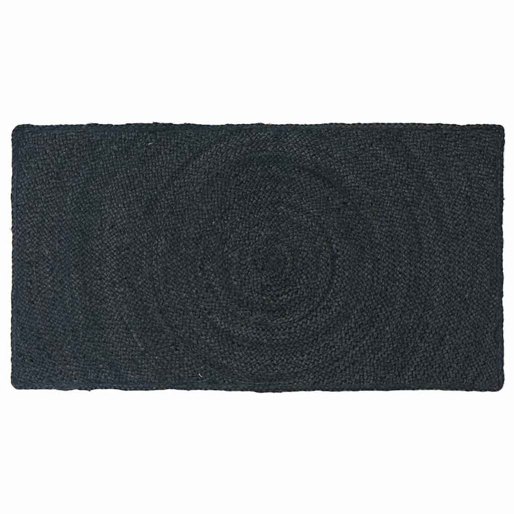 Vidaxl tapis rectangulaire gris foncé 60 x 110 cm jute