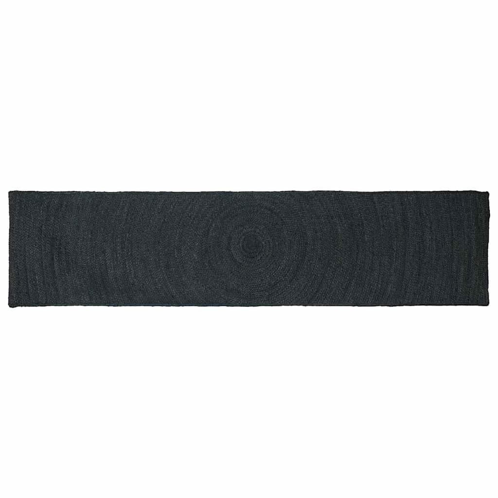 Vidaxl tapis rectangulaire gris foncé 60 x 200 cm jute