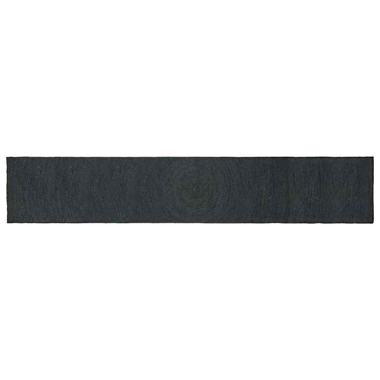 Vidaxl tapis rectangulaire gris foncé 60 x 400 cm jute