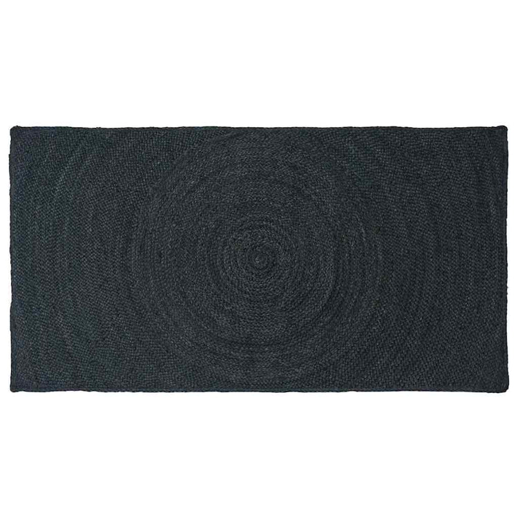 Vidaxl tapis rectangulaire gris foncé 80 x 150 cm jute