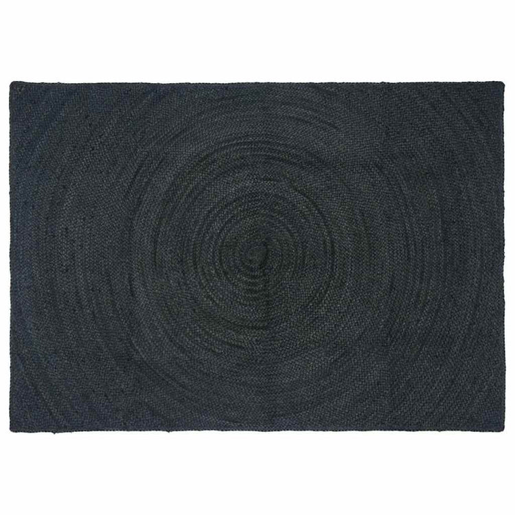 Vidaxl tapis rectangulaire gris foncé 140 x 200 cm jute