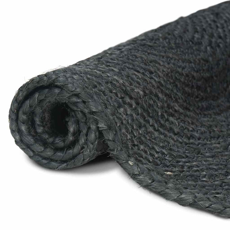 Vidaxl tapis carré gris foncé 160 x 160 cm jute