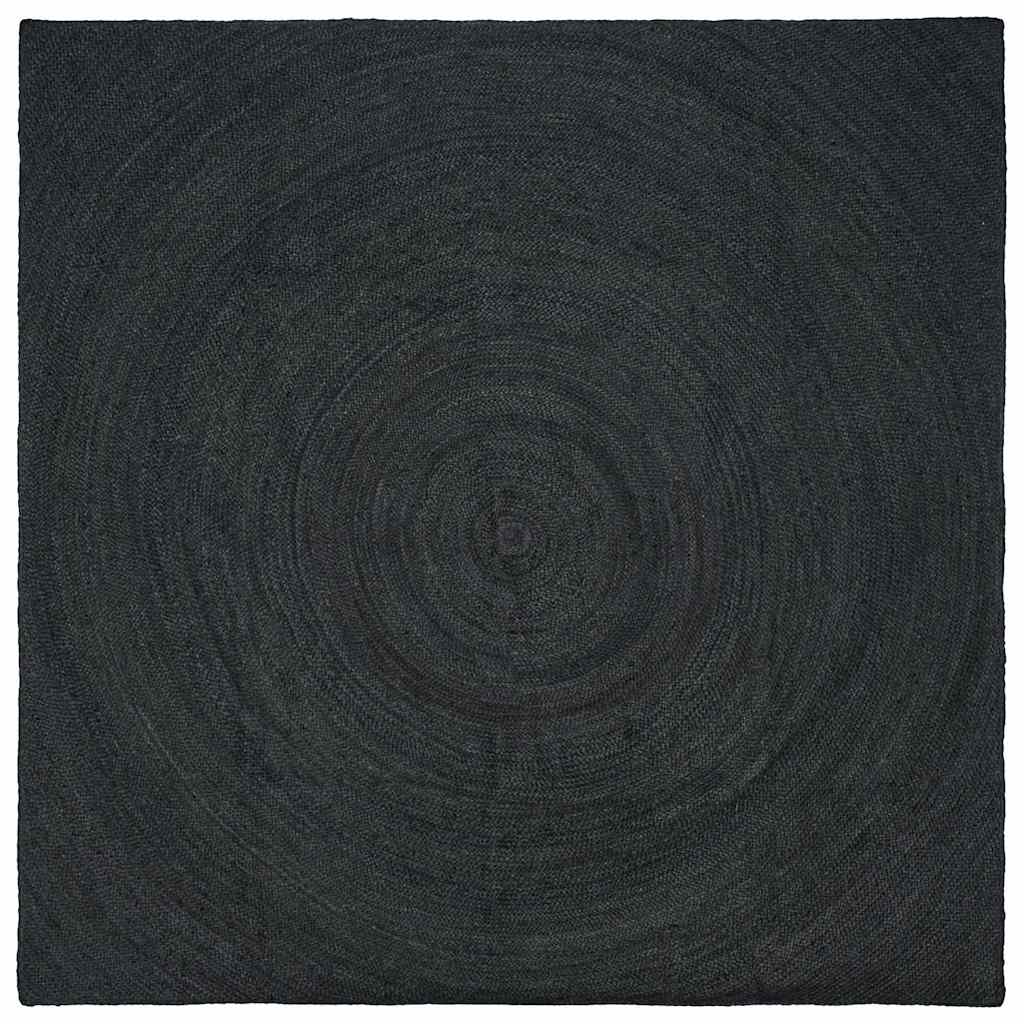 Vidaxl tapis carré gris foncé 200 x 200 cm jute