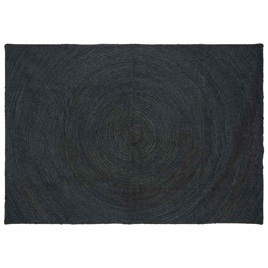 Vidaxl tapis rectangulaire gris foncé 200 x 290 cm jute