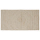 Vidaxl tapis rectangulaire naturel et blanc 80 x 150 cm jute
