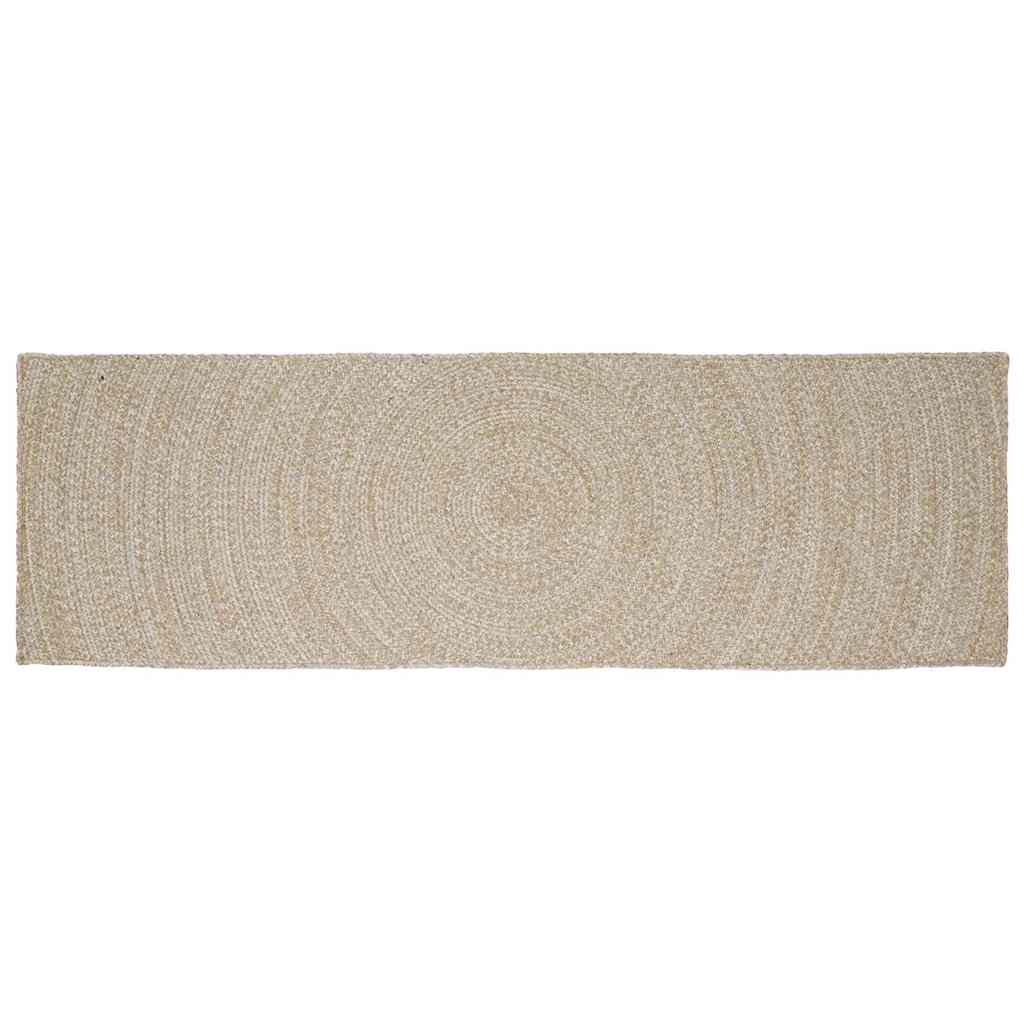Vidaxx tapis rectangulaire naturel et blanc 80 x 250 cm jute