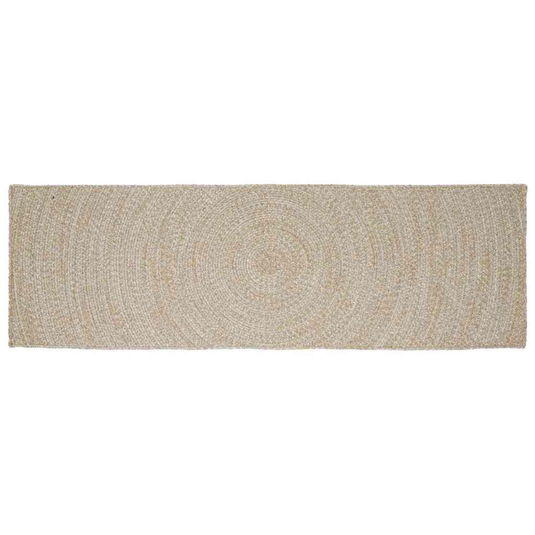 Vidaxx tapis rectangulaire naturel et blanc 80 x 250 cm jute