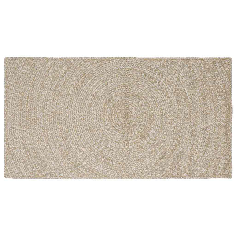 Vidaxx tapis rectangulaire naturel et blanc 100 x 200 cm jute