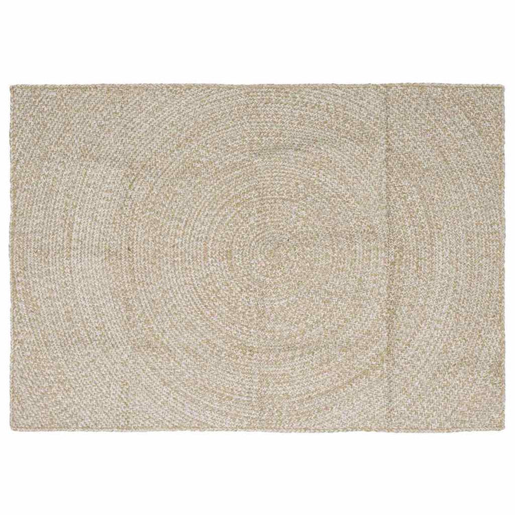 Vidaxx tapis rectangulaire naturel et blanc 120 x 170 cm jute
