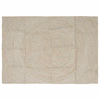 Vidaxx tapis rectangulaire naturel et blanc 140 x 200 cm jute