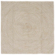 Vidaxx tapis carré naturel et blanc 160 x 160 cm jute - afbeelding 1