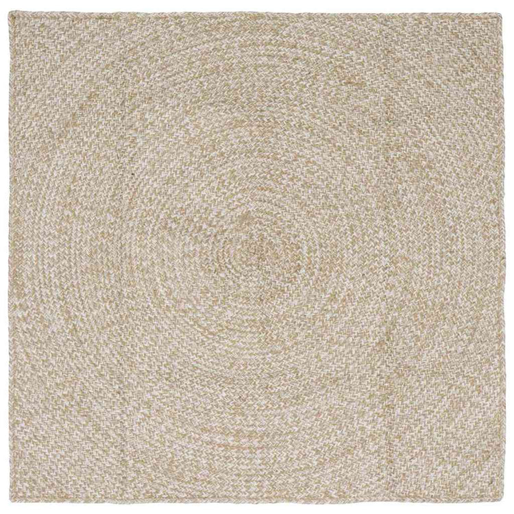 Vidaxx tapis carré naturel et blanc 160 x 160 cm jute