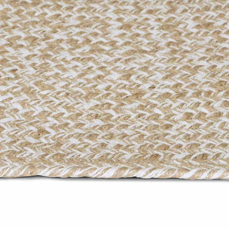 Vidaxx tapis rectangulaire naturel et blanc 160 x 230 cm jute