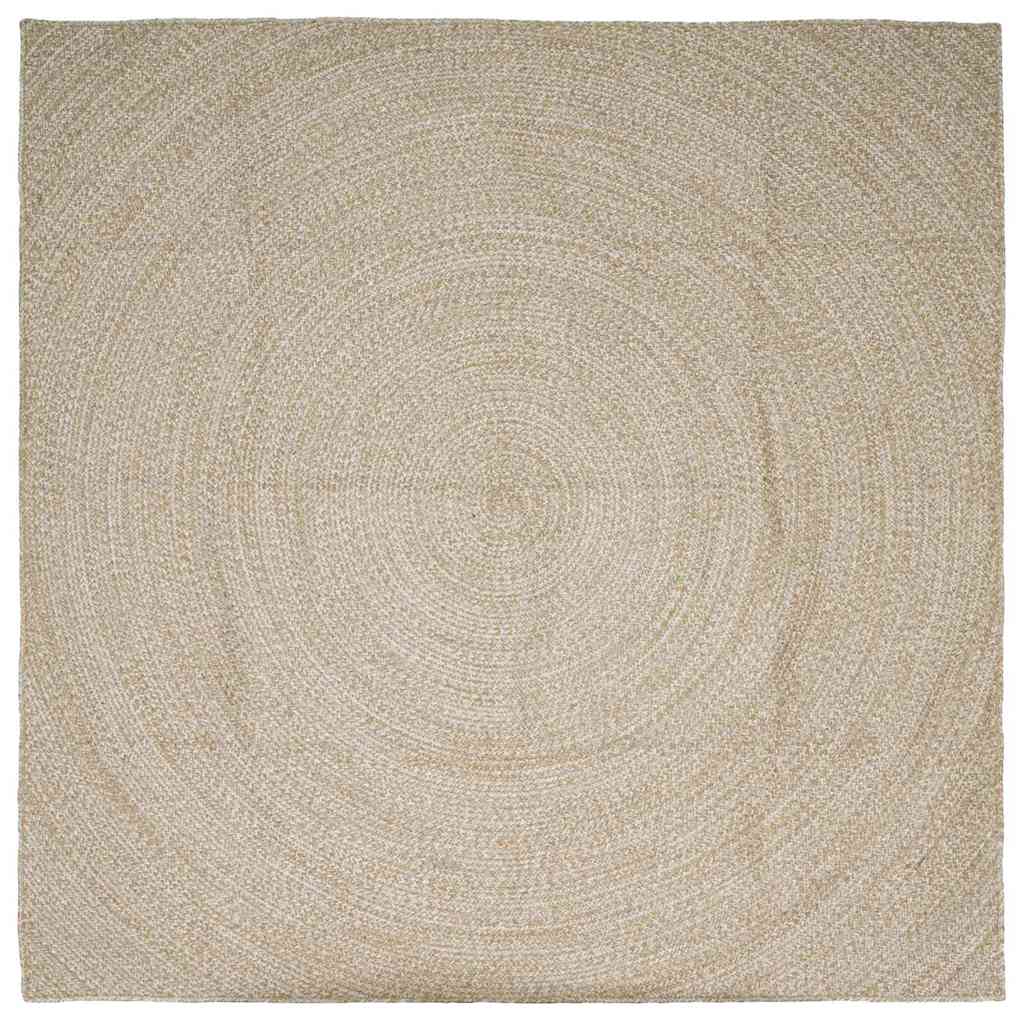 Vidaxx tapis carré naturel et blanc 300 x 300 cm jute