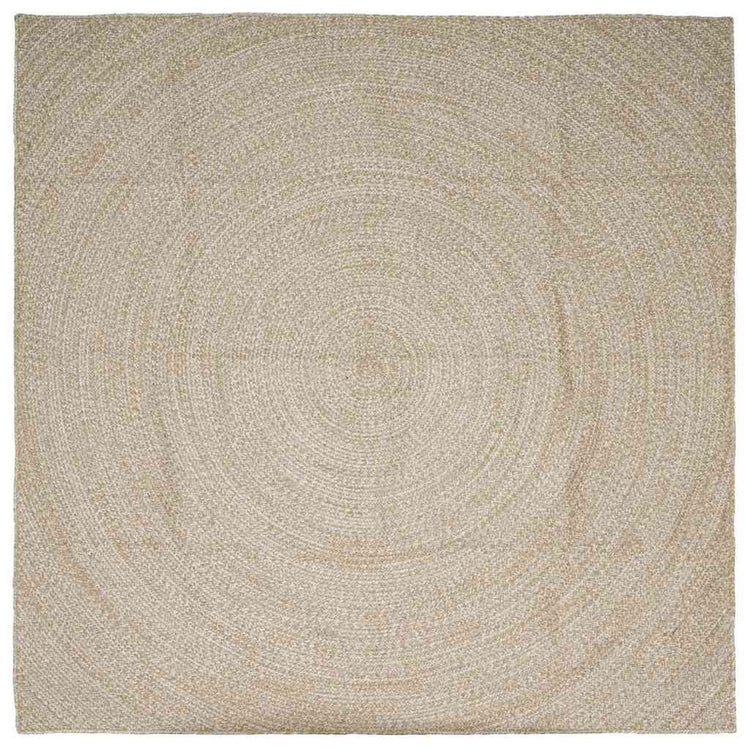 Vidaxx tapis carré naturel et blanc 300 x 300 cm jute