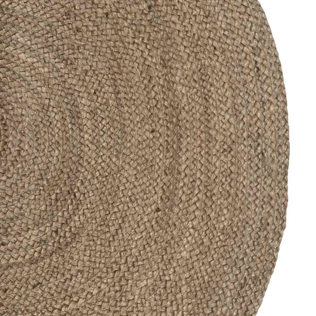 Vidaxl tapis ovale gris 122 x 183 cm jute