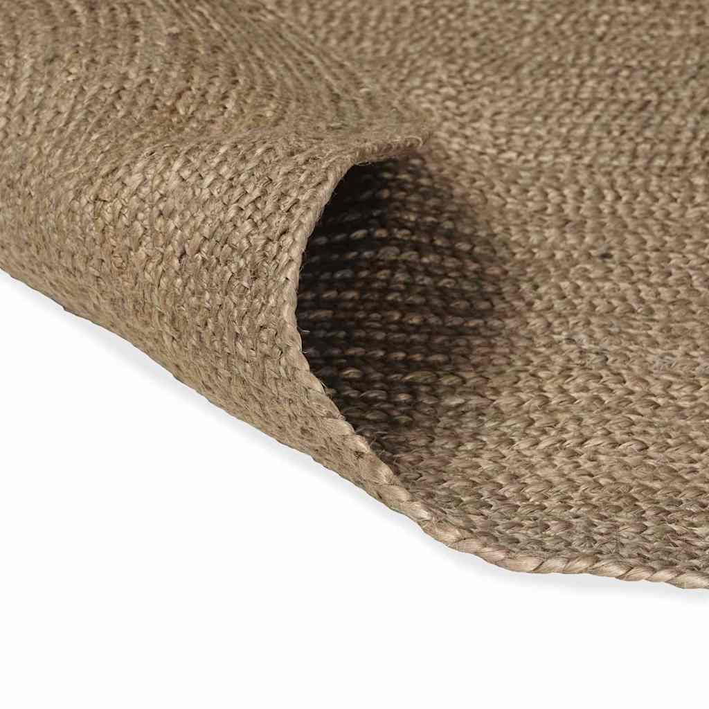 Vidaxl tapis ovale gris 122 x 183 cm jute