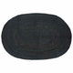 Vidaxl tapis ovale noir 205 x 305 cm jute