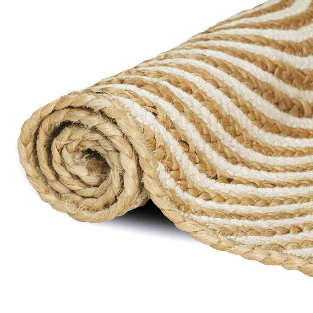 Vidaxx tapis naturel et blanc 60 x 110 cm jute