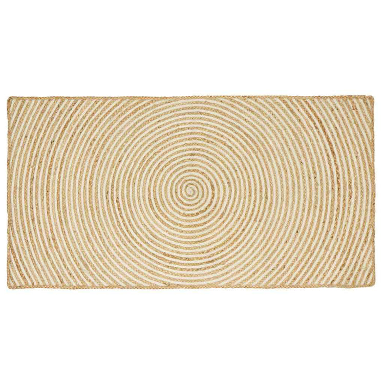 Vidaxx tapis naturel et blanc 60 x 110 cm jute