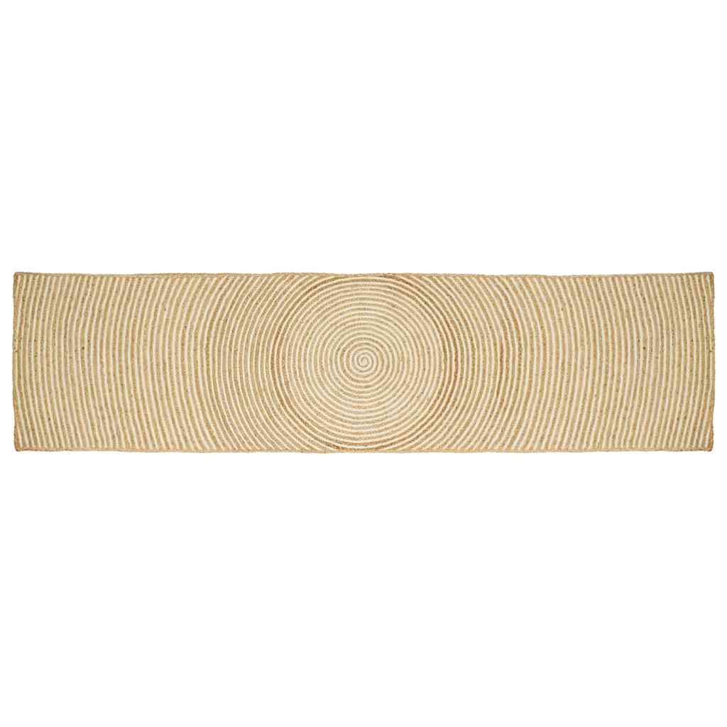 Vidaxx tapis naturel et blanc 60 x 400 cm jute