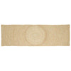 Vidaxl tapis naturel et blanc 80 x 200 cm jute