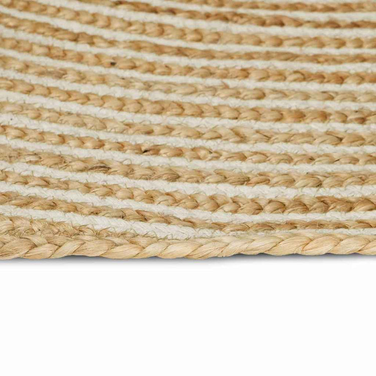 Vidaxx tapis naturel et blanc 80 x 250 cm jute