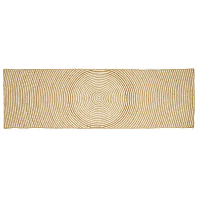 Vidaxx tapis naturel et blanc 80 x 250 cm jute