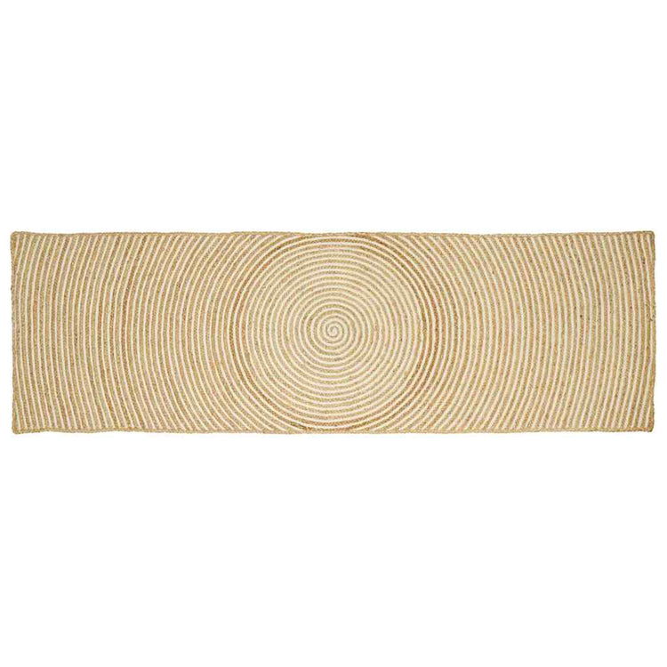 Vidaxx tapis naturel et blanc 80 x 250 cm jute