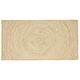 Vidaxl tapis naturel et blanc 100 x 200 cm jute