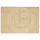 Vidaxl tapis naturel et blanc 140 x 200 cm jute