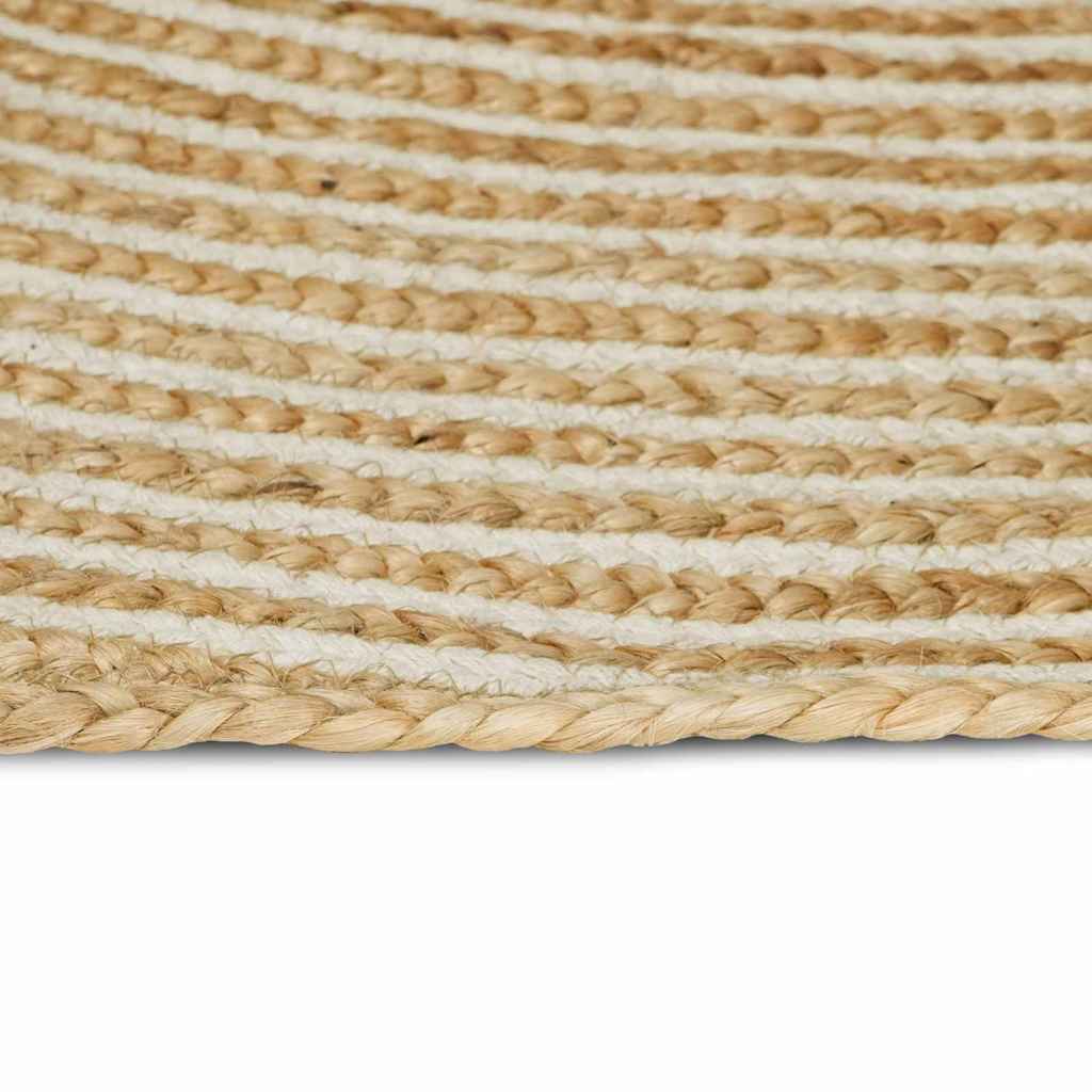 Vidaxx tapis naturel et blanc 160 x 160 cm jute