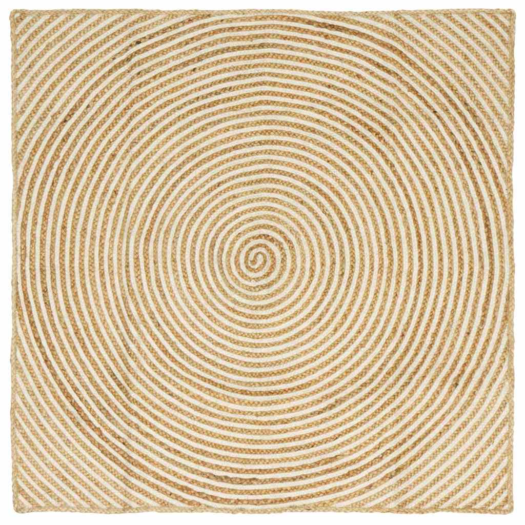 Vidaxx tapis naturel et blanc 160 x 160 cm jute
