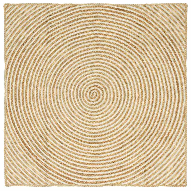 Vidaxx tapis naturel et blanc 160 x 160 cm jute