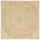 Vidaxx tapis naturel et blanc 160 x 160 cm jute