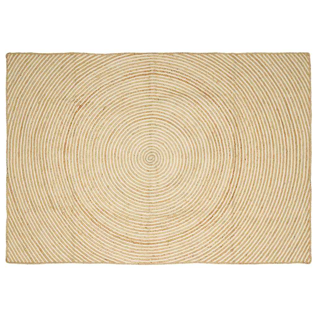 Vidaxx tapis naturel et blanc 160 x 230 cm jute