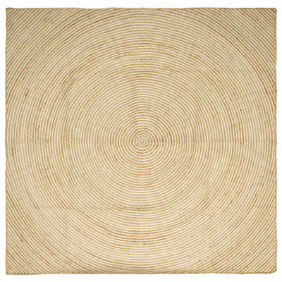 Vidaxx tapis naturel et blanc 200 x 200 cm jute