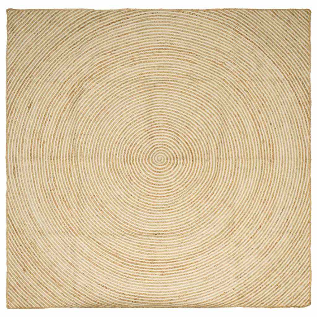 Vidaxx tapis naturel et blanc 300 x 300 cm jute
