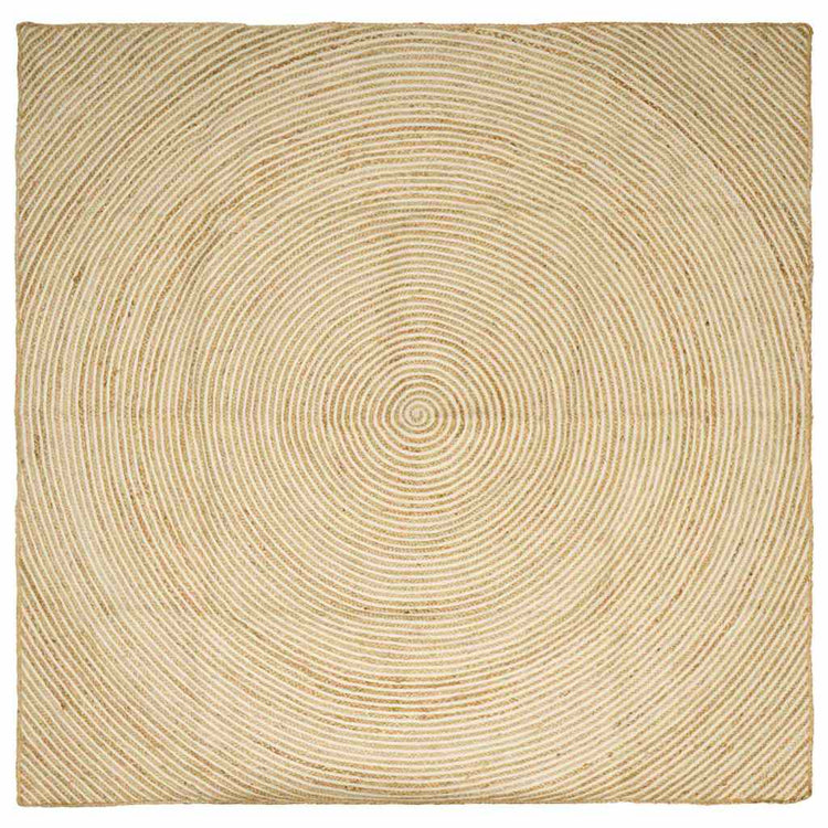 Vidaxx tapis naturel et blanc 300 x 300 cm jute