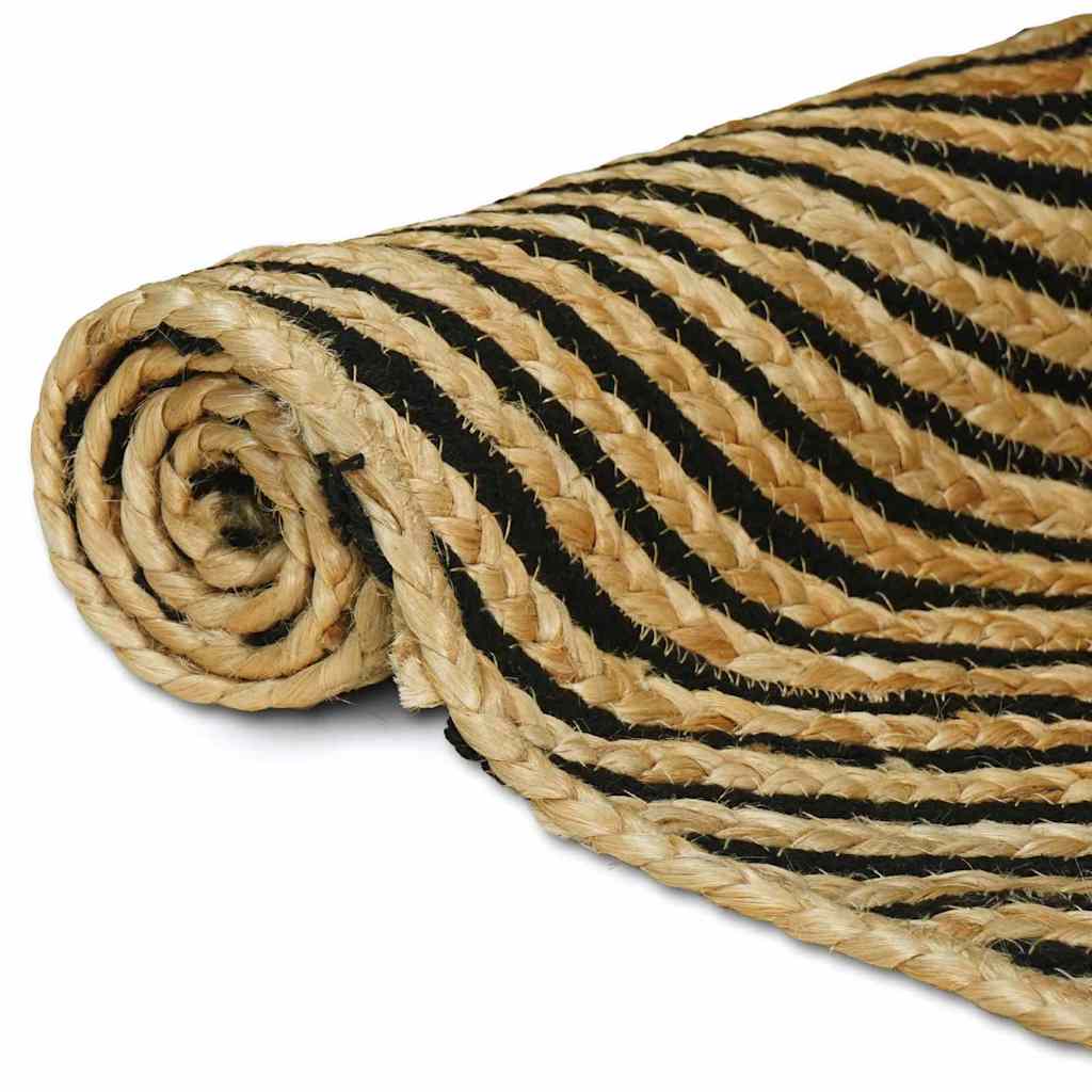 Vidaxx tapis naturel et noir 60 x 110 cm jute
