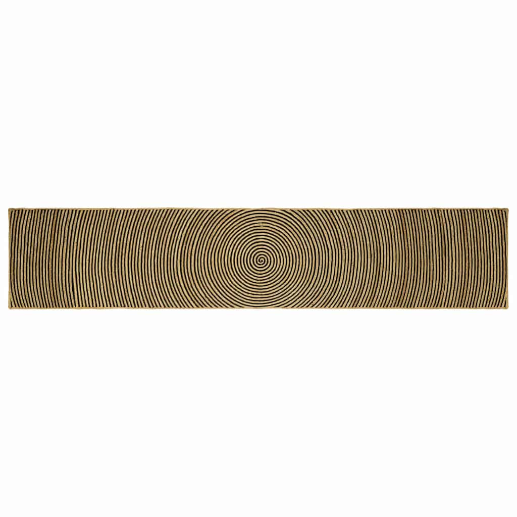 Vidaxx tapis naturel et noir 80 x 400 cm jute