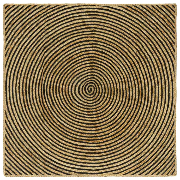 Vidaxx tapis naturel et noir 160 x 160 cm jute