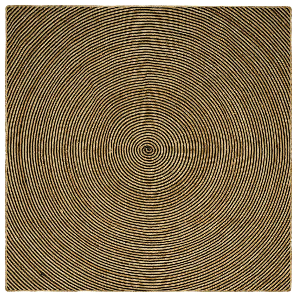 Vidaxx tapis naturel et noir 300 x 300 cm jute